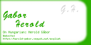 gabor herold business card